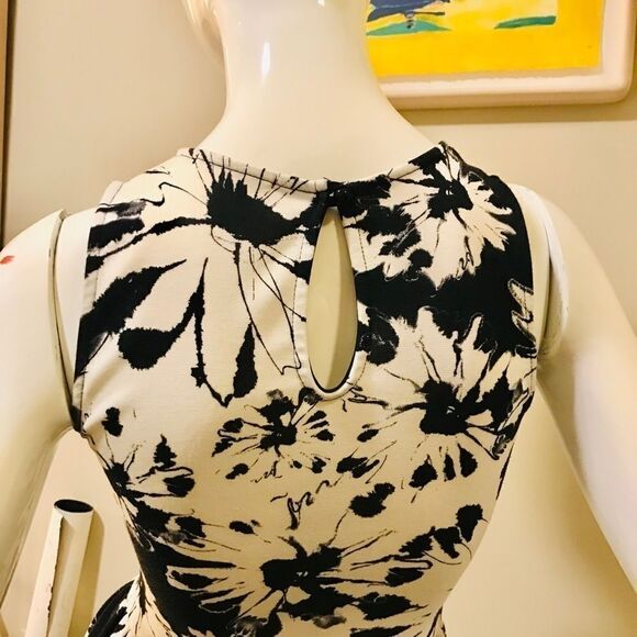 Soprano Floral Abstract Dress Black White Size XS - Picture 11 of 16